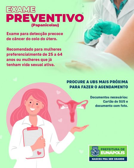 Exame preventivo gratuito é ofertado pela Prefeitura de Eunápolis à população após dois anos de paralisação do serviço