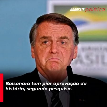 Bolsonaro tem pior aprovação segundo pesquisa