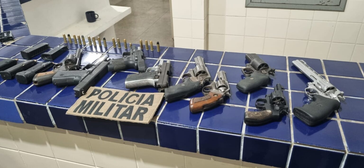 Ação conjunta resulta na apreensão de 10 suspeitos e 9 armas de fogo
