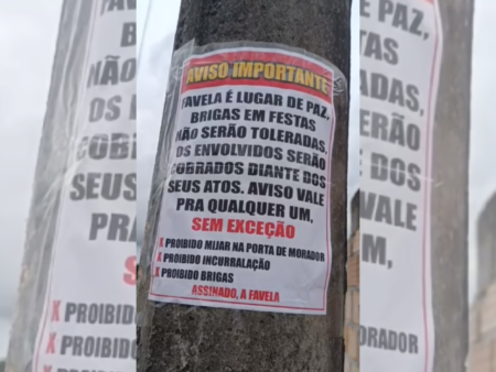 A favela emite aviso com regras para o carnaval no Baianão