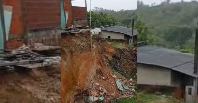 Chuvas intensas provocam deslizamentos, alagamentos e desabamentos no sul da Bahia