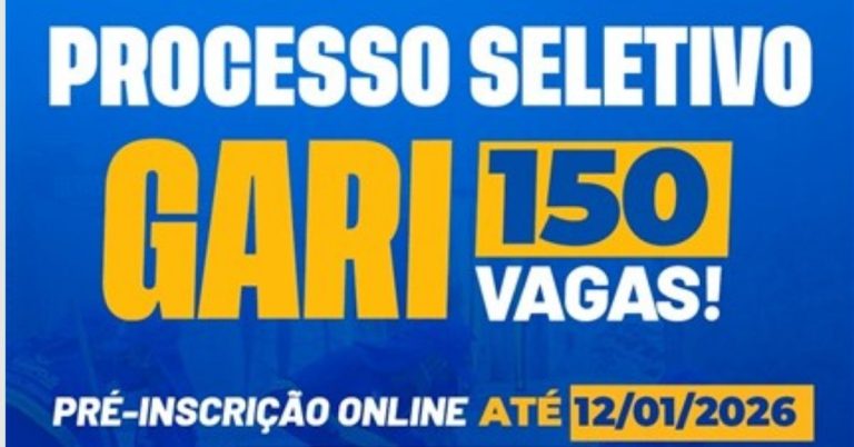Prefeitura de Eunápolis abre seleção com 150 vagas para garis